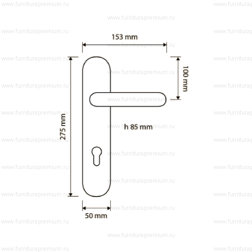Ручка на планке Linea Cali Luce 1445 PL