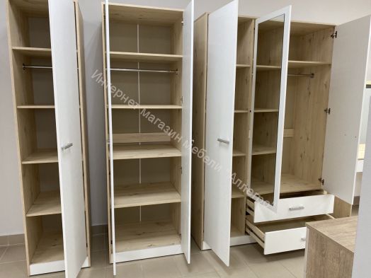 Пенал 1-ств с полками и вешалкой "Милана" 500х450х2200 (прихожая)