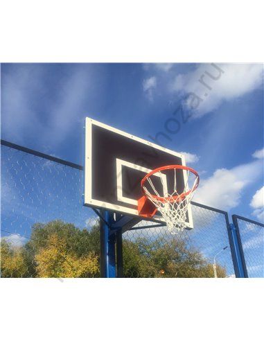 Щит баскетбольный игровой 1800х1050, фанера 18мм, с кольцом, сеткой AV444/50