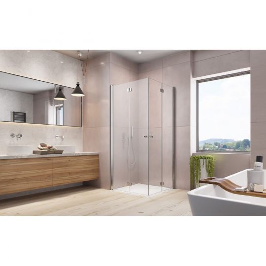 Душевой уголок Radaway Eos KDD B стеклянный цвета хром 90х100 см схема 11