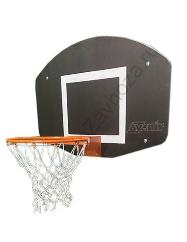 Щит стритбольный 1200х750, фанера 18мм, с кольцом, сеткой AV445/50