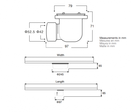 Сифон D90 с гидрозатвором для поддонов VST-4SRL пропускная способность 24л/мин схема 4 Сифон D90 с гидрозатвором для поддонов VST-4SRL пропускная способность 24л/мин схема 4