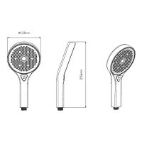 Трехрежимный ручной душ с шлангом Vincea VSHN-42HCH схема 3 Трехрежимный ручной душ с шлангом Vincea VSHN-42HCH схема 3