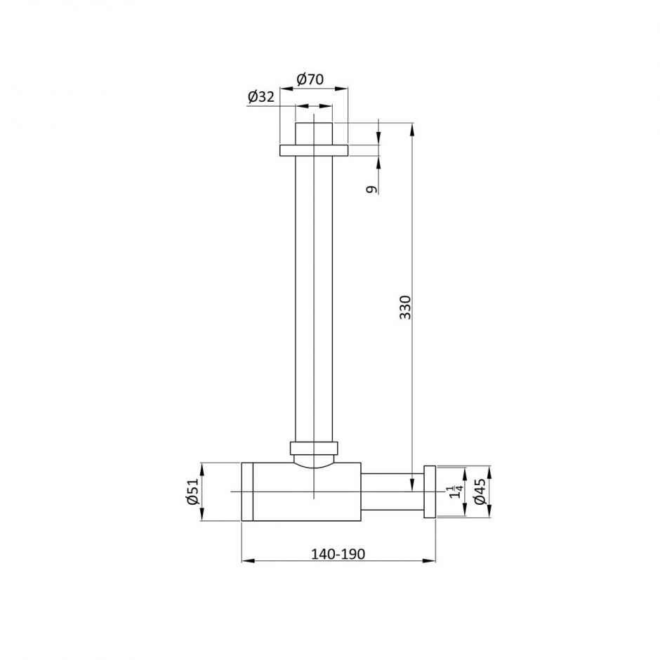 Сифон для раковины Vincea VSPH-1B01CH ФОТО