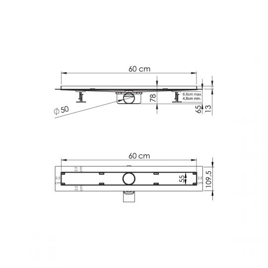 Душевой лоток Vincea SAY ALMIRA JASMIN BUKLE SAY.605.60.P.DUZ схема 5 Душевой лоток Vincea SAY ALMIRA JASMIN BUKLE SAY.605.60.P.DUZ схема 5