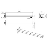 Верхний душ с держателем Vincea VSHD-41CCH схема 2