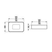 Накладная керамическая раковина Vincea VBS-50460 схема 3