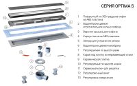 Душевой лоток Vincea SAY OPTIMA -S под плитку SAY.603.80.S.U схема 3 Душевой лоток Vincea SAY OPTIMA -S под плитку SAY.603.80.S.U схема 3