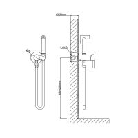 Гигиенический душ со смесителем Vincea VHFW-101CH схема 3 Гигиенический душ со смесителем Vincea VHFW-101CH схема 3