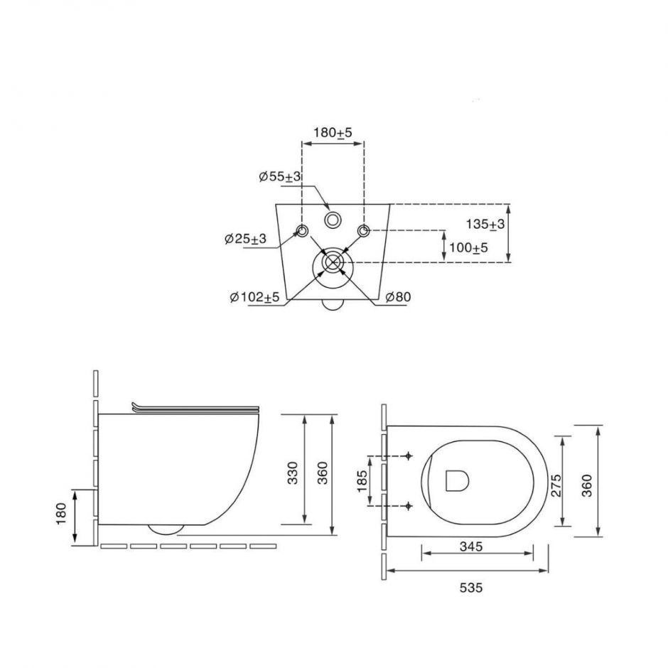 Подвесной унитаз с ультратонкой быстросъемной крышкой-сиденьем с плавным опусканием Vincea Tornado Globo VT1-14T ФОТО