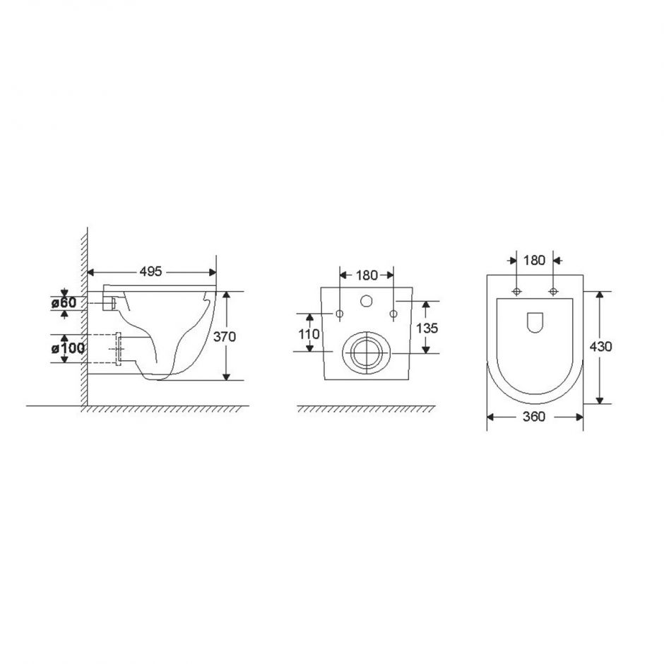 Подвесной унитаз Vincea Tornado Globo VT1-52T с ультратонкой быстросъемной крышкой-сиденьем с плавным опусканием ФОТО