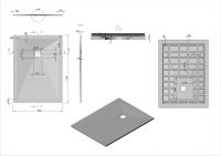 Прямоуголный поддон для душа из искуственного камня Vincea VST-4SR8011W схема 6