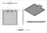 Квадратный поддон для душа из искуственного камня Vincea VST-4SRL9090W схема 7