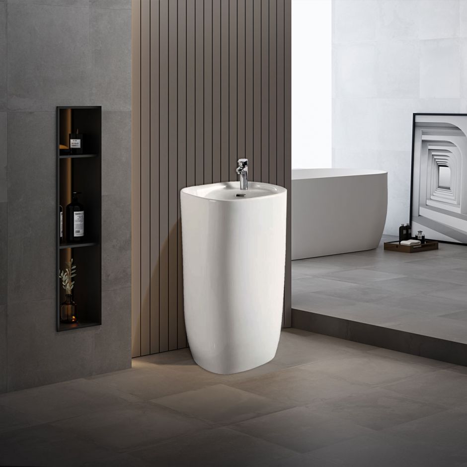 Напольная керамическая раковина Vincea VBS-2P202