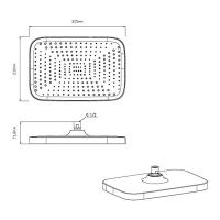 Встраиваемый двухрежимный душевой комплект Vincea VSFW-4211CH схема 7 Встраиваемый двухрежимный душевой комплект Vincea VSFW-4211CH схема 7