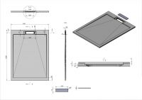 Прямоуголный поддон для душа из искуственного камня Vincea VST-4SRL9012W схема 13