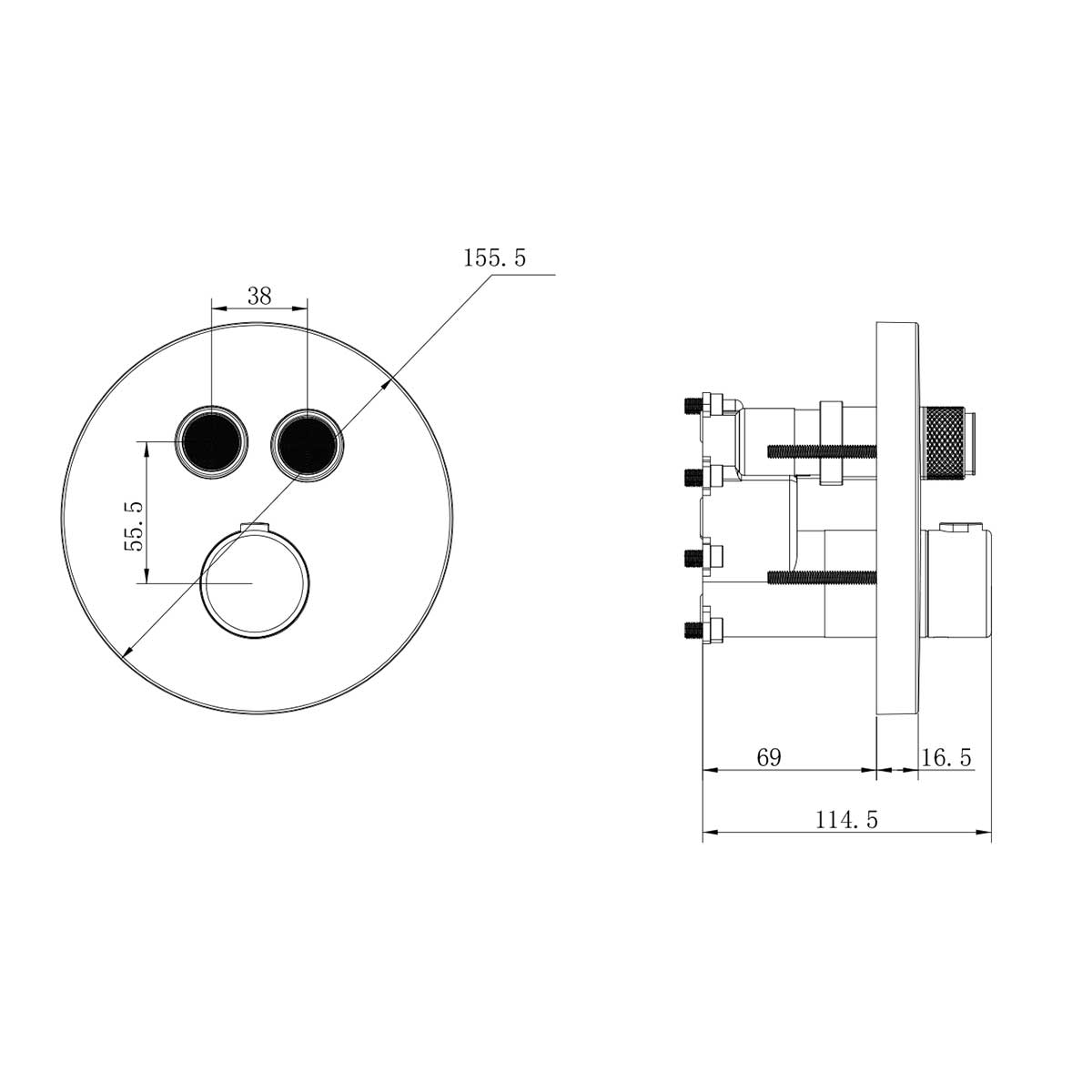 Встраиваемая душевая система Vincea INSPIRE VSFW-3I22MT5GM схема 13