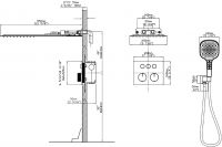Встраиваемый трехрежимный душевой комплект Vincea  VSFW-401TMB схема 3