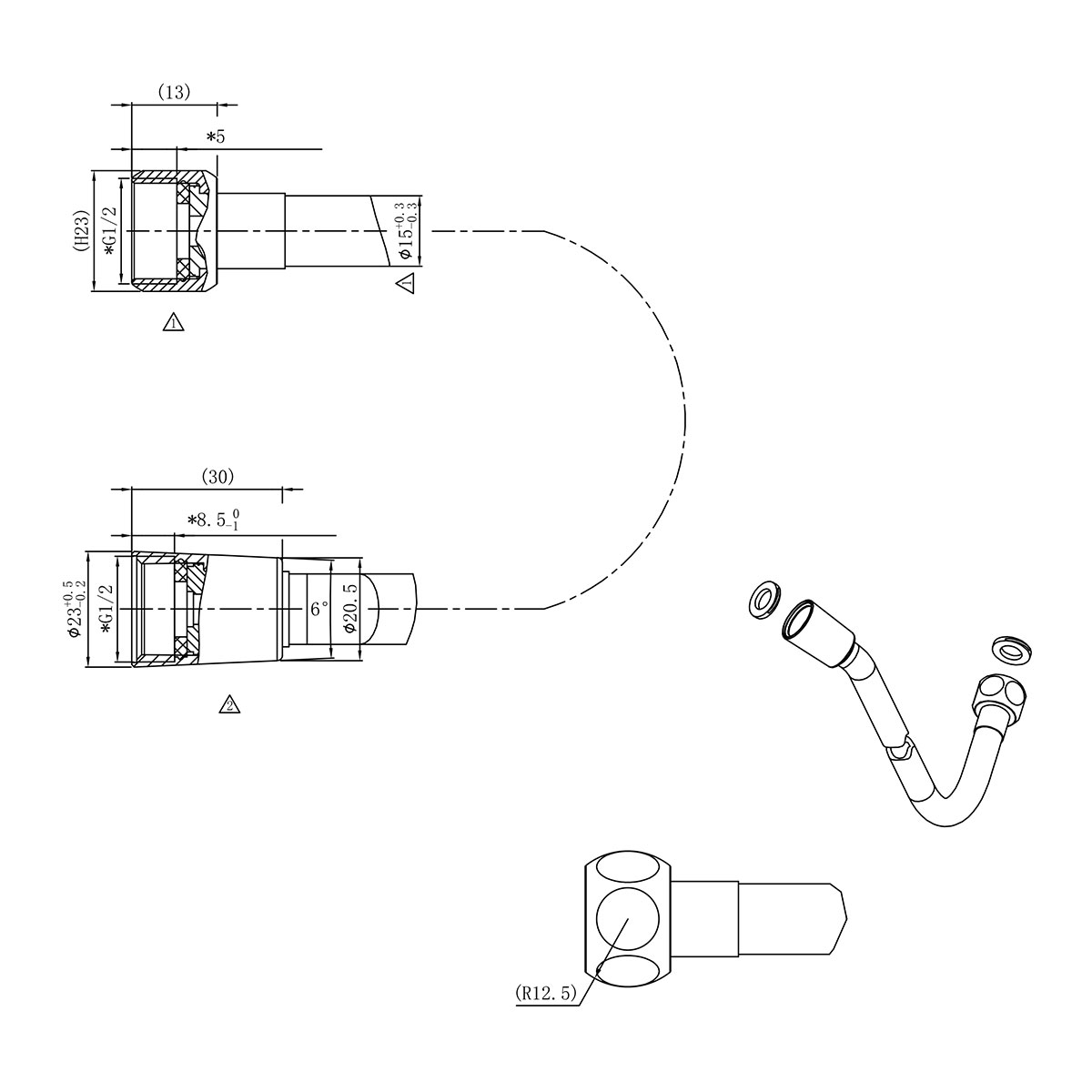 Встраиваемая душевая система Vincea INSPIRE VSFW-3I21MT3RMB схема 20