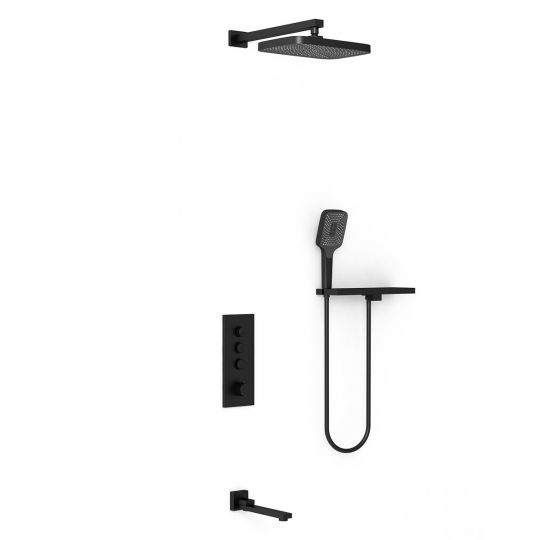 Встраиваемый трехрежимный  душевой комплект с поворотным изливом VSFW-431T1RCH схема 27