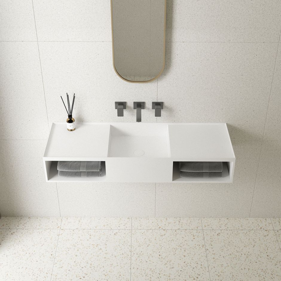 Подвесная раковина Vincea Solid Surface VWB-6S212MW ФОТО