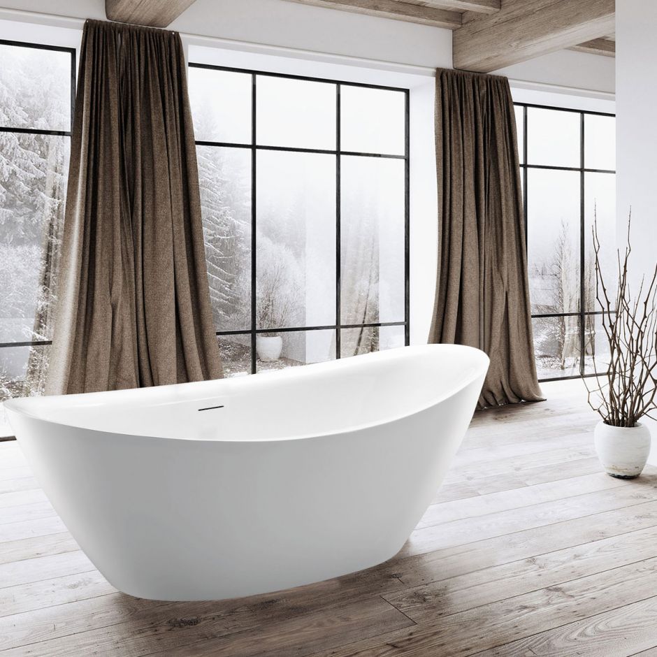 Изображение Отдельностящая акриловая ванна Vincea интегрированный перелив VBT-203