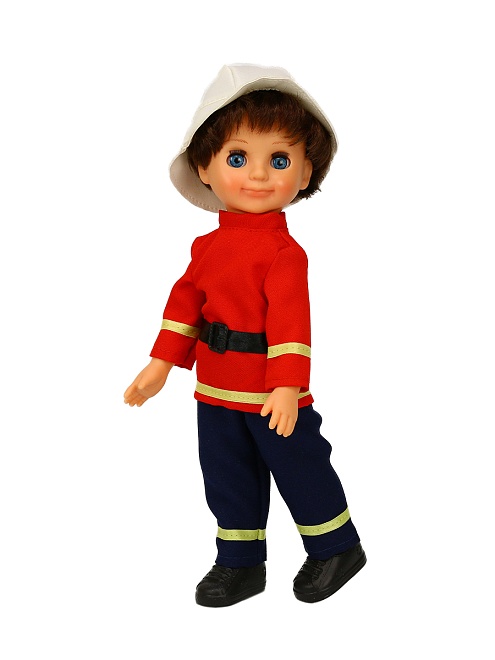 Мальчик в костюме пожарного, 30 см