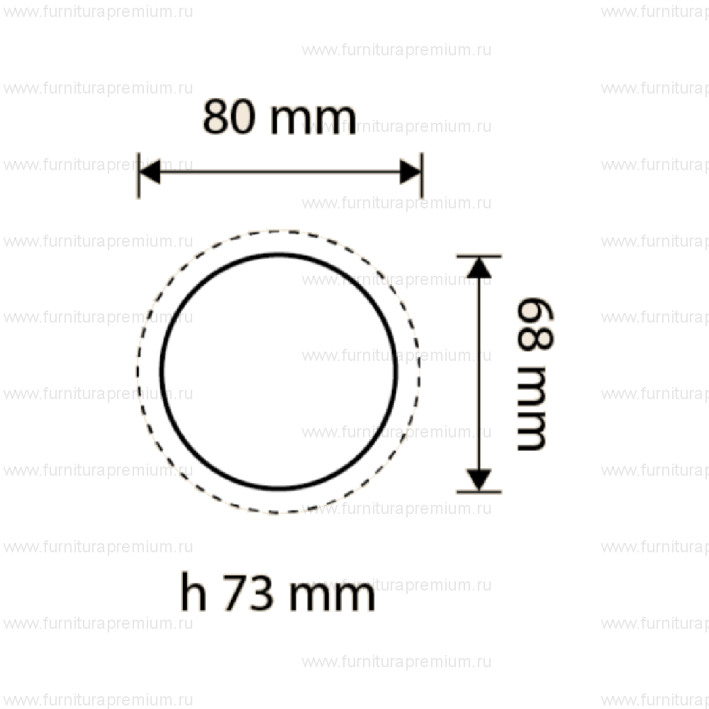 Ручка-кноб Linea Cali Ninfa 1540 PT