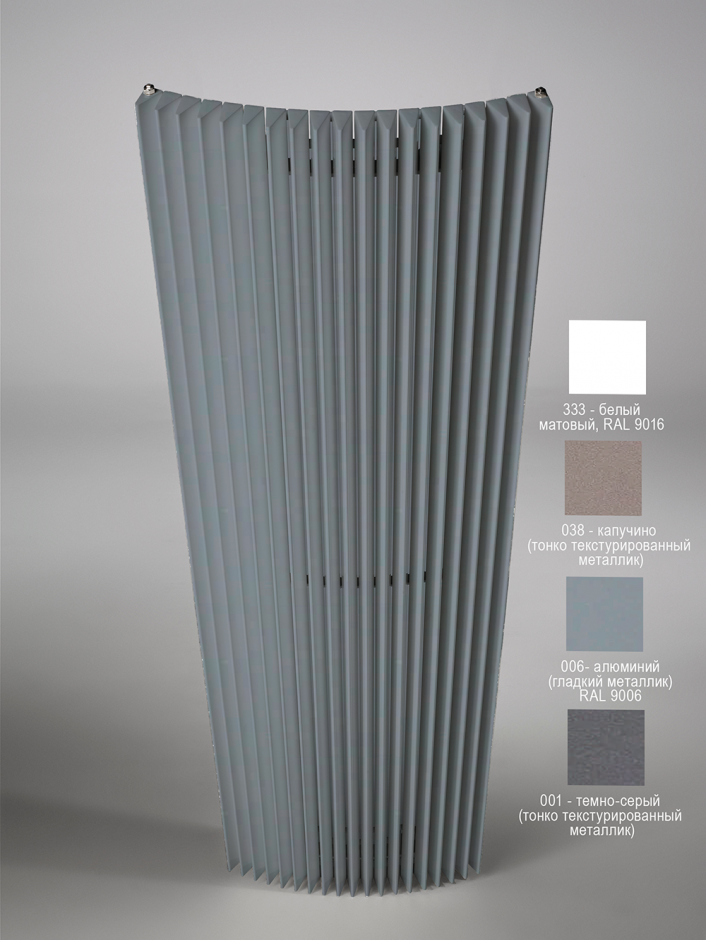 Изображение Дизайн-радиатор Jaga Iguana Arco H180 цвет 054. White aluminium