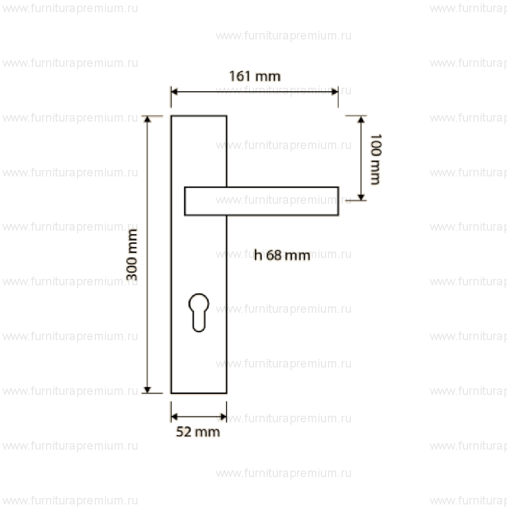 Ручка на планке Linea Cali Rombo 1420 PL