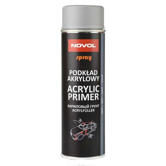 Novol грунт наполняющий акриловый Spray Acryl Primer, объем 500мл.