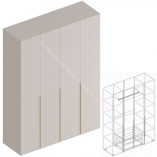 Шкаф 4-ств для одежды "Тефия" 1600х520х2200