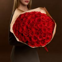 Роза 60 см, 51 шт, сорт Нина, Эквадор