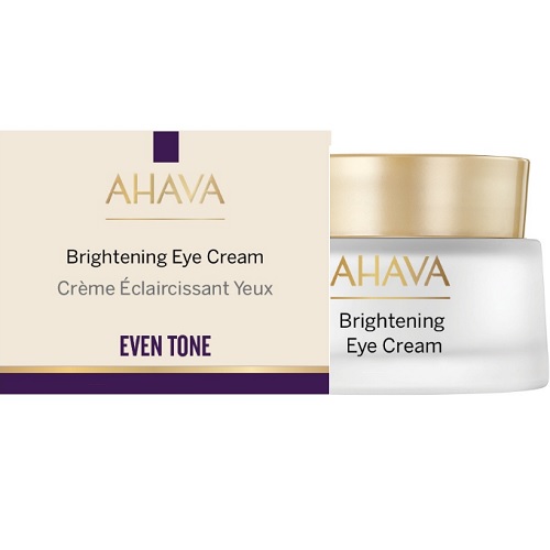 Упаковка омолаживающего крема для век Ahava Even Tone в обновленном дизайне.