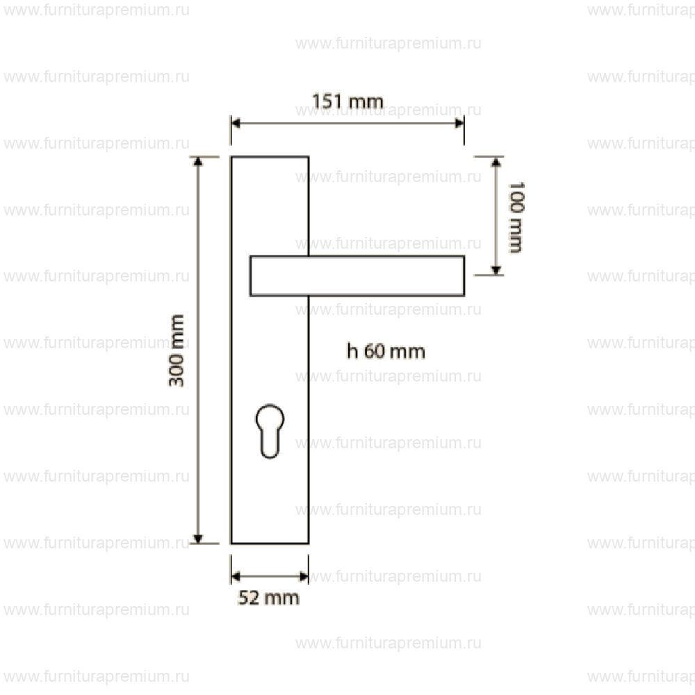 Ручка на планке Linea Cali Zen Mesh 1151 PL