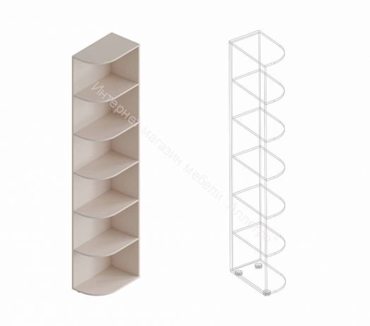 Стеллаж угловой "Тефия"