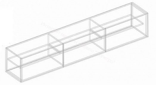 Тумба ТВ подвесная "Тефия" 2000х350х350