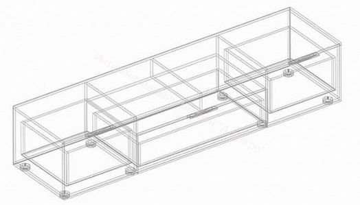 Тумба ТВ "Тефия" 2000х520х420
