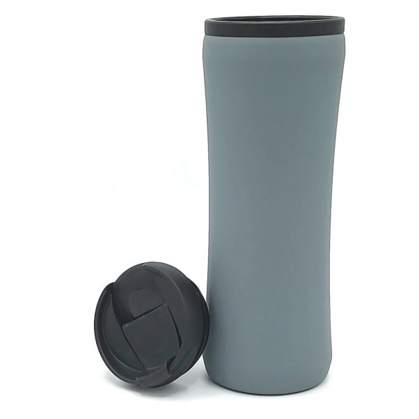 Термокружка Миора soft-touch серая