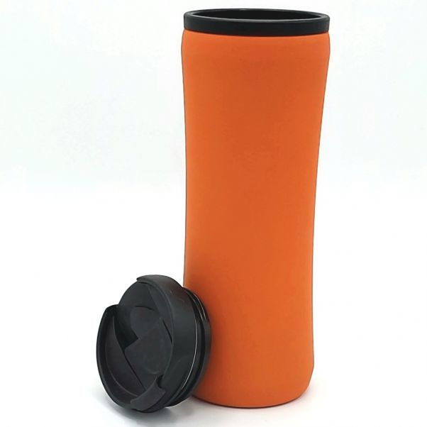 Термокружка Миора soft-touch оранжевая