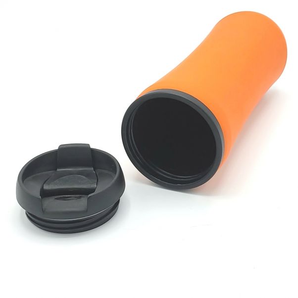 Термокружка Миора soft-touch оранжевая