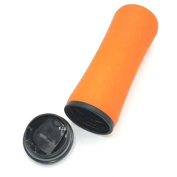 Термокружка Миора soft-touch оранжевая