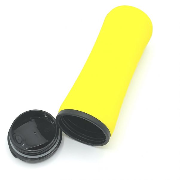 Термокружка Миора soft-touch желтая