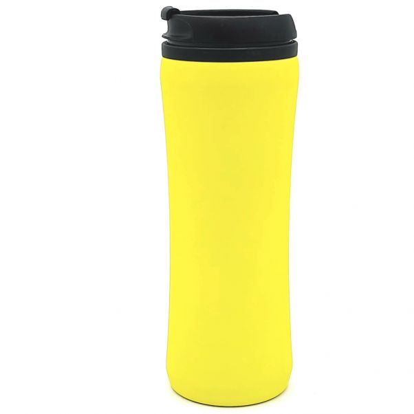 Термокружка Миора soft-touch желтая