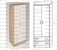 Шкаф 2-х дверный Фанки Кидз 13/3 (75х52х200) любые цвета