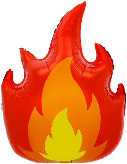 Огонек (Огонь) шар фигурный фольгированный с гелием