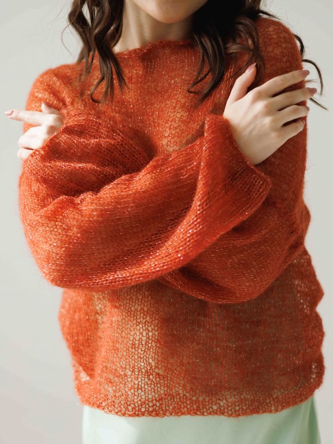 Паутинка из шелка с люрексом