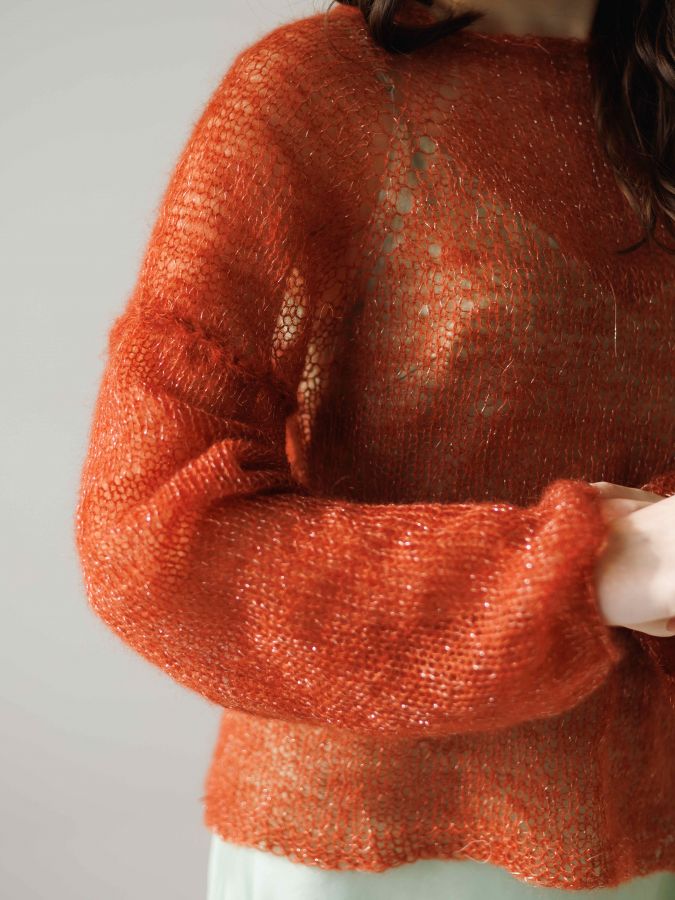 Паутинка из шелка с люрексом