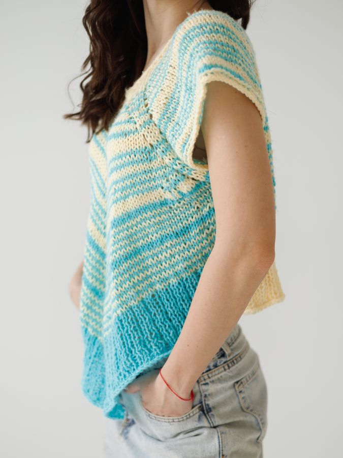 Паутинка желто-голубая