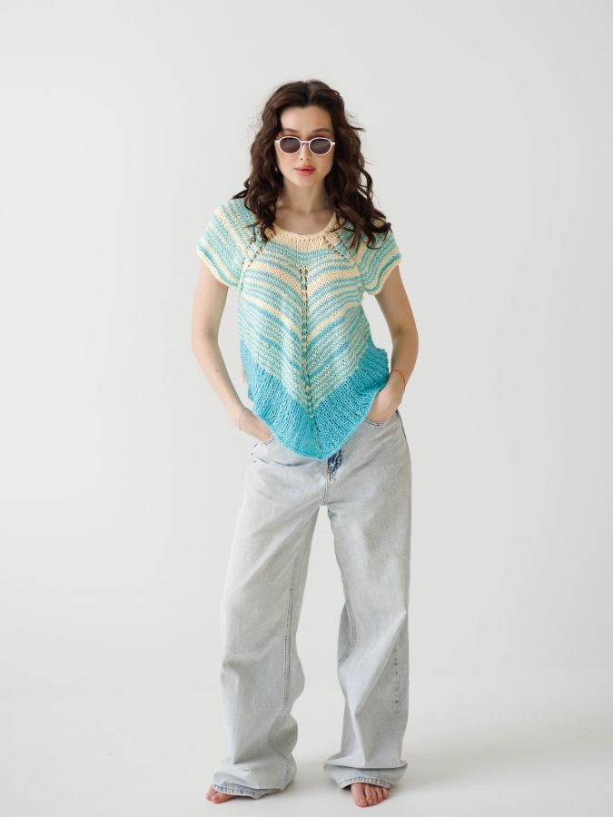 Паутинка желто-голубая